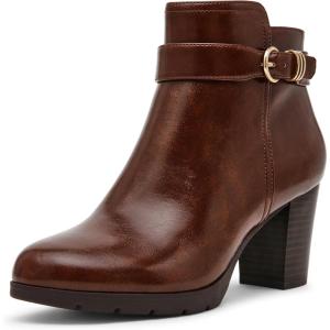 imageAnne Klein Womens Rumor Ankle BootCognac Crinkle