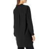 imageAnne Klein Womens PopOver Blouse with Covered Placket and Side SlitsAnne Black