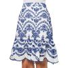 imageAnne Klein Womens Pull on Ruffle Eyelet Skirt LinedBrght WhtSantorini Bl