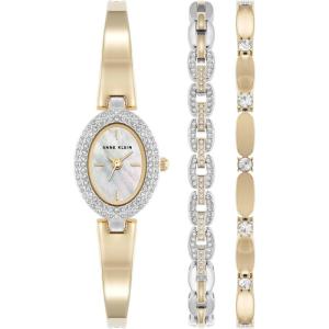 imageAnne Klein Womens Premium Crystal Accented Bangle Watch and Bracelet Set