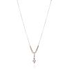 imageAnne Klein Womens Rose Gold Tone Cubic Zirconia Navette Y Necklace One Size