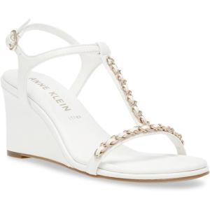 imageAnne Klein Womens Sloan Wedge SandalWhite