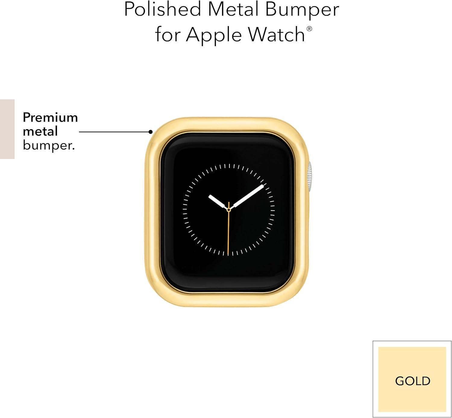imageAnne Klein Premium Crystal Bumper Compatible with Apple Watch Seamless Fit Easy Installation Bumper for Apple WatchGoldTone 2