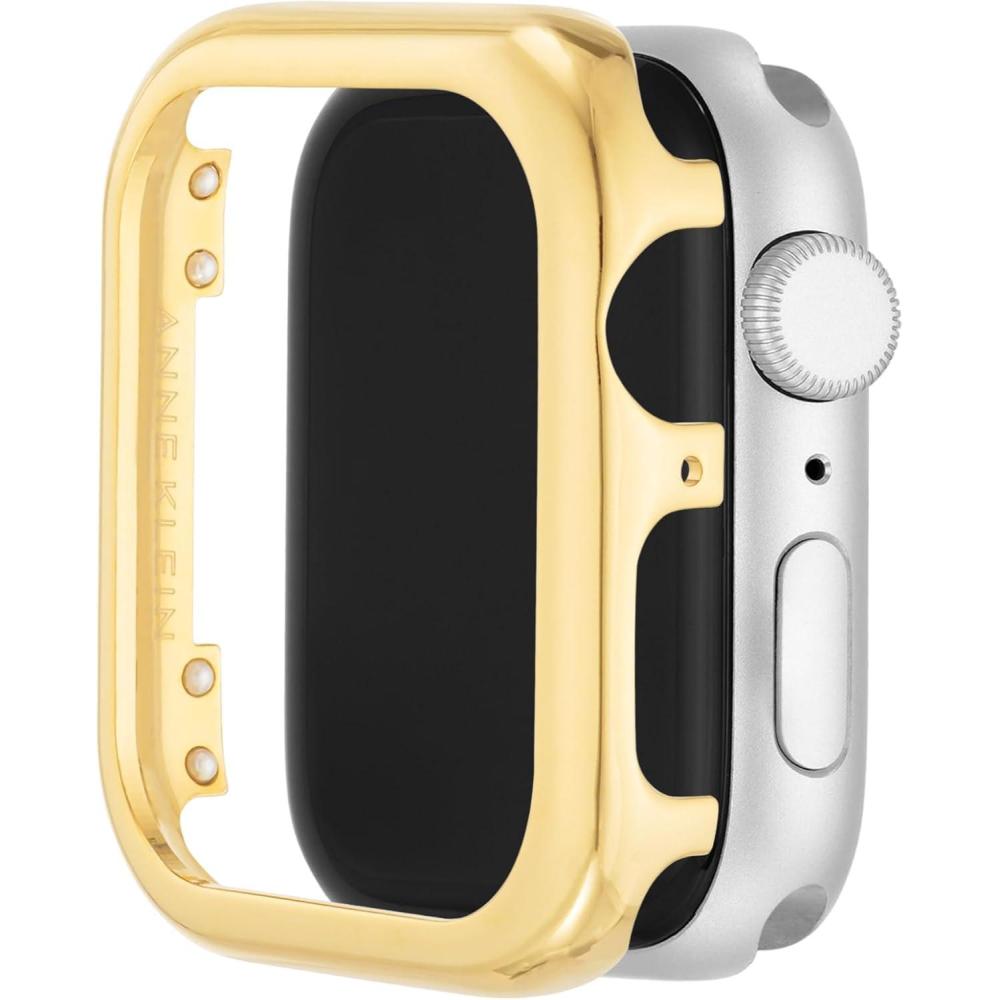 imageAnne Klein Premium Crystal Bumper Compatible with Apple Watch Seamless Fit Easy Installation Bumper for Apple WatchGoldTone 2