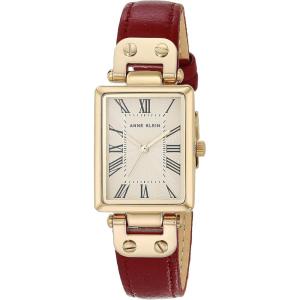 imageAnne Klein Womens Leather Strap Watch AK3752RedGold