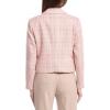 imageAnne Klein Womens Tweed Short JKT with Shirt Collar and FlPeony Pink Multi