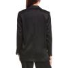 imageAnne Klein Womens Satin Crinkle Notch Collar One Bttn JackAnne Black