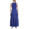 image:imageAnne Klein Smocked Bodice Tiered DressSantorini BlueBrt Wht