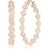image:imageAnne Klein Womens Crystal 40 Mm Hoop Earrings Rose Gold