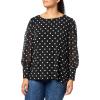 image:imageAnne Klein Womens Printed Ity W Printed Chiffon Bishop SLVAnthraciteAmethyst