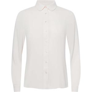image:imageAnne Klein Womens Bttn Frt Peter Pan Colalr Ls BlouseWhite Dove