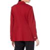image:imageAnne Klein Womens Faux Double Breasted Stretch BlazerSangriaSangria