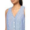 image:imageAnne Klein Womens Stripe Button Down VestSantorini BlueBrt Wht