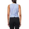 image:imageAnne Klein Womens Stripe Button Down VestSantorini BlueBrt Wht