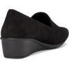 image:imageAnne Klein Womens Wedge Pump Wendell Closed Toe Comfortable SlipOn Business Casual Office HeelBlack Sued