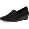 image:imageAnne Klein Womens Wedge Pump Wendell Closed Toe Comfortable SlipOn Business Casual Office HeelBlack Sued