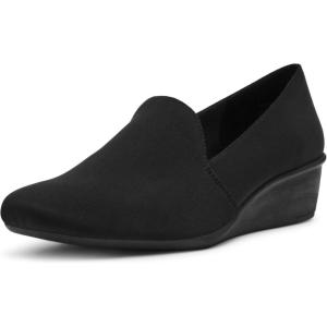 image:imageAnne Klein Womens Wedge Pump Wendell Closed Toe Comfortable SlipOn Business Casual Office HeelBlack Stretch