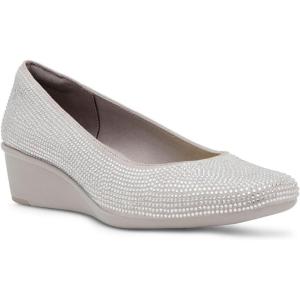image:imageAnne Klein Womens Womens Wisher Closed Toe Comfortable Slipon Business Casual PumpGreySilver