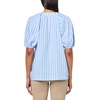 image:imageAnne Klein Womens Vneck Blouse W Raglan Puff SleevesSurf BlueBright White