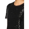 image:imageAnne Klein Womens Sequin Mesh W Triple Mesh Ss Banded TeeAnne Black