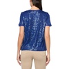 image:imageAnne Klein Womens Sequin Mesh W Triple Mesh Ss Banded TeeVibrant Cobalt