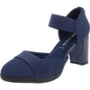image:imageAnne Klein Cailyx  Sandals for Women  Cushioned Footbed  Polyester Upper  Round Toe Design  Lifted HeelNavy