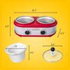 imageNostalgia Game Day 25Quart 2Section Slow Cooker with Lid and Ladle KegLike Design Cooks Chicken Wings Meatballs Chilli Cheese Soup Stews and More25 Qt Slow Cooker