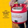 imageNostalgia Game Day 25Quart 2Section Slow Cooker with Lid and Ladle KegLike Design Cooks Chicken Wings Meatballs Chilli Cheese Soup Stews and More4 Qt Slow Cooker
