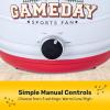 imageNostalgia Game Day 25Quart 2Section Slow Cooker with Lid and Ladle KegLike Design Cooks Chicken Wings Meatballs Chilli Cheese Soup Stews and More4 Qt Slow Cooker