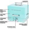 imageNostalgia Game Day Hot Dog Steamer and Bun Warmer Fits 20 Dogs and 8 Buns Steams Pot Stickers Veggies Potatoes and Other Appetizers or ToppingsAqua Steamer Original