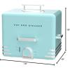 imageNostalgia Game Day Hot Dog Steamer and Bun Warmer Fits 20 Dogs and 8 Buns Steams Pot Stickers Veggies Potatoes and Other Appetizers or ToppingsAqua Steamer