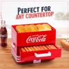 imageNostalgia Game Day Hot Dog Steamer and Bun Warmer Fits 20 Dogs and 8 Buns Steams Pot Stickers Veggies Potatoes and Other Appetizers or ToppingsCoke Steamer