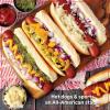 imageNostalgia Game Day Hot Dog Steamer and Bun Warmer Fits 20 Dogs and 8 Buns Steams Pot Stickers Veggies Potatoes and Other Appetizers or ToppingsGameday Steamer