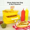 imageNostalgia Game Day Hot Dog Steamer and Bun Warmer Fits 20 Dogs and 8 Buns Steams Pot Stickers Veggies Potatoes and Other Appetizers or ToppingsOscar Mayer Steamer