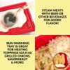 imageNostalgia Game Day Hot Dog Steamer and Bun Warmer Fits 20 Dogs and 8 Buns Steams Pot Stickers Veggies Potatoes and Other Appetizers or ToppingsRed Steamer
