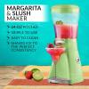 imageNostalgia Taco Tuesday Tailgator Margarita Machine  Blender for Smoothies Margaritas Daiquiris and Slushies  WhiteLime Green  128Ounce  10quot D x 12quot W x 9quot HTaco Tuesday Margarita Machine GreenWhite