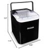 imageNostalgia Thermostar Automatic SelfCleaning Portable Electric Countertop Ice Maker Machine With Handle26 Pounds in 24 Hours with Ice Scoop and BasketPerfect for Water BottlesDrinksPartiesSilverBlack