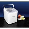 imageNostalgia Thermostar Automatic SelfCleaning Portable Electric Countertop Ice Maker Machine With Handle26 Pounds in 24 Hours with Ice Scoop and BasketPerfect for Water BottlesDrinksPartiesSilverWhite