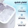 imageNostalgia Thermostar Automatic SelfCleaning Portable Electric Countertop Ice Maker Machine With Handle26 Pounds in 24 Hours with Ice Scoop and BasketPerfect for Water BottlesDrinksPartiesSilverWhite