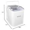 imageNostalgia Thermostar Automatic SelfCleaning Portable Electric Countertop Ice Maker Machine With Handle26 Pounds in 24 Hours with Ice Scoop and BasketPerfect for Water BottlesDrinksPartiesSilverWhite