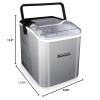 imageNostalgia Thermostar Automatic SelfCleaning Portable Electric Countertop Ice Maker Machine With Handle26 Pounds in 24 Hours with Ice Scoop and BasketPerfect for Water BottlesDrinksPartiesSilverSilver