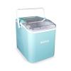 imageNostalgia Thermostar Automatic SelfCleaning Portable Electric Countertop Ice Maker Machine With Handle26 Pounds in 24 Hours with Ice Scoop and BasketPerfect for Water BottlesDrinksPartiesSilverAqua