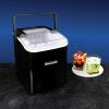 imageNostalgia Thermostar Automatic SelfCleaning Portable Electric Countertop Ice Maker Machine With Handle26 Pounds in 24 Hours with Ice Scoop and BasketPerfect for Water BottlesDrinksPartiesSilverBlack