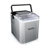 imageNostalgia Thermostar Automatic SelfCleaning Portable Electric Countertop Ice Maker Machine With Handle26 Pounds in 24 Hours with Ice Scoop and BasketPerfect for Water BottlesDrinksPartiesSilverSilver