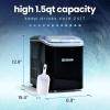 imageNostalgia Thermostar Automatic SelfCleaning Portable Electric Countertop Ice Maker Machine With Handle26 Pounds in 24 Hours with Ice Scoop and BasketPerfect for Water BottlesDrinksPartiesSilverBlack