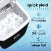 imageNostalgia Thermostar Automatic SelfCleaning Portable Electric Countertop Ice Maker Machine With Handle26 Pounds in 24 Hours with Ice Scoop and BasketPerfect for Water BottlesDrinksPartiesSilverBlack