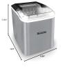imageNostalgia Thermostar Automatic SelfCleaning Portable Electric Countertop Ice Maker Machine With Handle26 Pounds in 24 Hours with Ice Scoop and BasketPerfect for Water BottlesDrinksPartiesSilverSilver