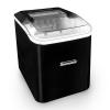 imageNostalgia Thermostar Automatic SelfCleaning Portable Electric Countertop Ice Maker Machine With Handle26 Pounds in 24 Hours with Ice Scoop and BasketPerfect for Water BottlesDrinksPartiesSilverBlack
