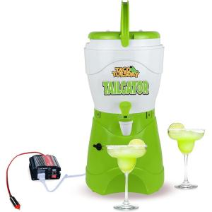 imageNostalgia Taco Tuesday Tailgator Margarita Machine  Blender for Smoothies Margaritas Daiquiris and Slushies  WhiteLime Green  128Ounce  10quot D x 12quot W x 9quot HTaco Tuesday Tailgator