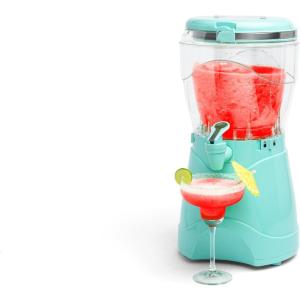 imageNostalgia Taco Tuesday Tailgator Margarita Machine  Blender for Smoothies Margaritas Daiquiris and Slushies  WhiteLime Green  128Ounce  10quot D x 12quot W x 9quot HMargarita Machine Aqua